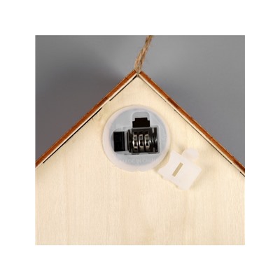 Подвеска световая «Дед Мороз и Снегурочка», 16×7×15.5 см, 1 LED, от батареек AG10×3, свечение тёплое белое