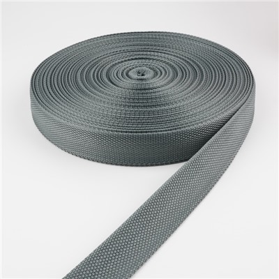 Стропа ременная, 30 мм, 50±1 м, плотность 9.5 г/м, тёмно-серая №19-1
