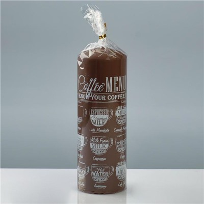 Свеча-цилиндр «Кофе Фраппе», 7×20 см, эспрессо