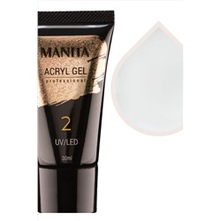 Manita Professional Акриловый гель для моделирования ногтей №02, 30 мл KRISTALLER, 1120618