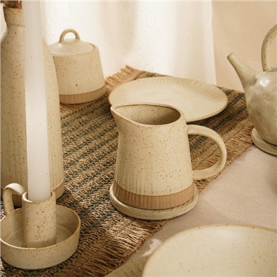 Молочник керамический SL Home «Виенто», 350 мл, 12.5×9 см, цвет бежевый