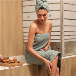 Банные полотенца LoveLife Waffle mint, 2 шт.: 100×150, 50×100 см, хлопок 100%