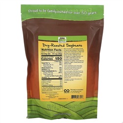 Now Foods, Real Food, соевые бобы сухой жарки, соленые, 340 г