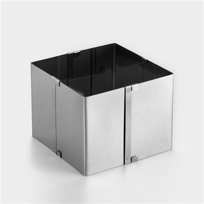 Форма для выпечки с регулировкой размера TAS-PROM «Квадратная», h=14 см, 10×10 - 18×18 см, нержавеющая сталь