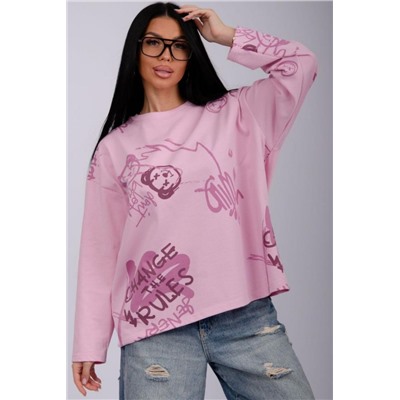 Лонгслив Свобода (Розовый)