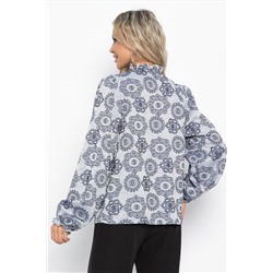 Блуза Доменика (серо-синяя) Б15016-18М
