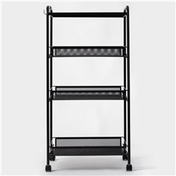 Этажерка «Ладья 34КС», 4 яруса, 45×30×88 см, чёрная