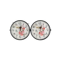 Часы настенные интерьерные «Птичка на ветке», двусторонние, на подвесе, 50×32 см, циферблат d=21 см, от батареек 2хАА