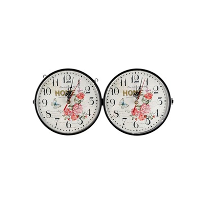 Часы настенные интерьерные «Птичка на ветке», двусторонние, на подвесе, 50×32 см, циферблат d=21 см, от батареек 2хАА