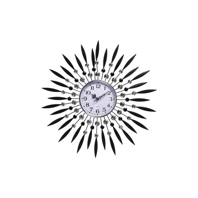 УЦЕНКА Часы настенные «Лучи-Перья», серия: Ажур, плавный ход, d=50 см, циферблат 14.5 см