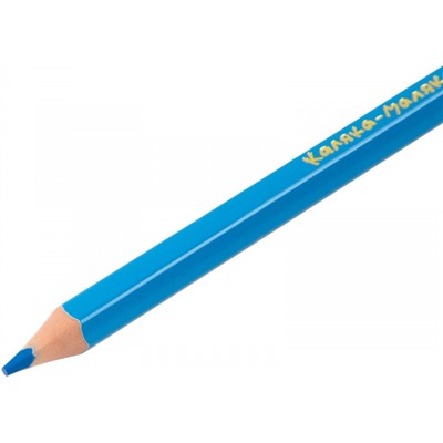 Карандаши 12цв трехгранные ДЖАМБО утолщенные укороченные, с ластиком КПДСКМ12 Каляка-Маляка