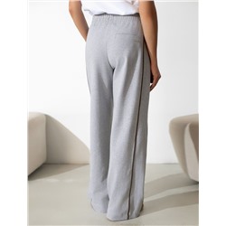 Прямые брюки с лампасами из эластичного футера двухнитки без начеса