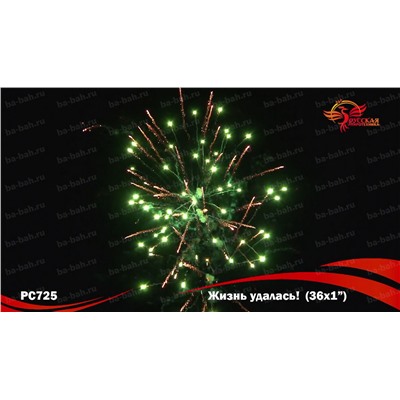 Фейерверк РС7240 Жизнь удалась! (1" х 36)