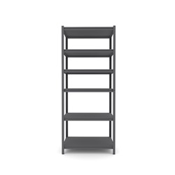 Стеллаж металлический для склада Everest Beamy Luxe-100, 6 полок, разборный, 220×90×40 см, тёмно-серый