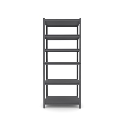 Стеллаж металлический для склада Everest Beamy Luxe-100, 6 полок, разборный, 220×90×40 см, тёмно-серый