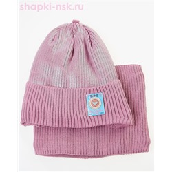 01-49-E Комплект для девочки флис (шапка+снуд) (50-52)
