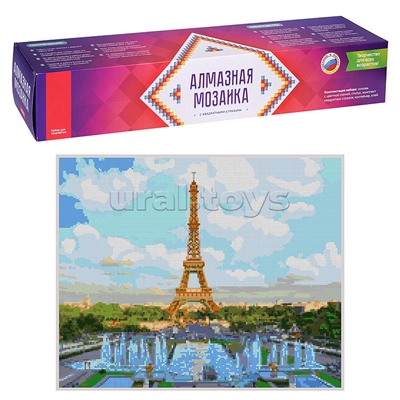 Алмазная мозаика 40*50 см (полное заполнение) "Эйфелева башня"