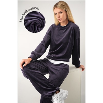 Женский велюровый костюм оверсайз Happyfox