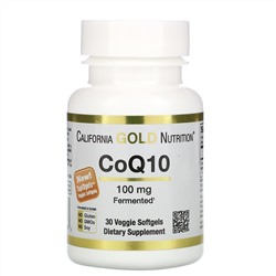 California Gold Nutrition, Коэнзим Q10, 100 мг, 30 растительных капсул