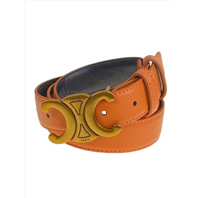 Ремень женский из искусственной кожи , цвет  оранжевый