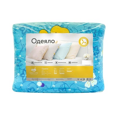 Одеяло всесезонное, размер 140×205 см, цвет МИКС, синтепон