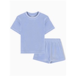 Костюм (шорты и футболка) Крошка Я Plushy, р. 74-80 см, голубой