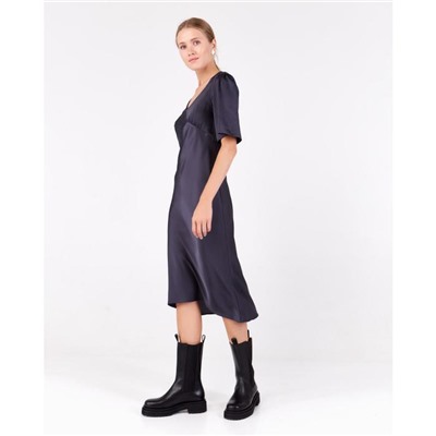 Платье миди женское MINAKU: Silk Pleasure, графит, размер 46