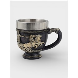 Кружка средневековая «Колесница», 300 мл, нержавеющая сталь, серебристая