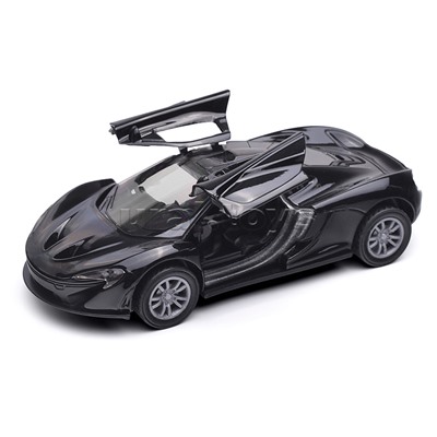 Чёрная инерционная машинка Спорт die-cast,1:32, открывающиеся двери