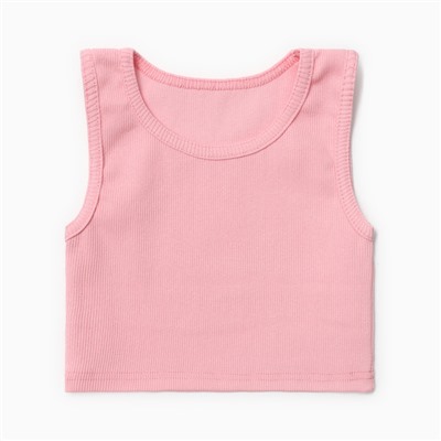 Майка-топ для девочки MINAKU: Basic Line KIDS, розовая, рост 116 см