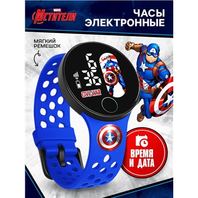 Часы детские электронные Marvel «Мстители», на батарейках