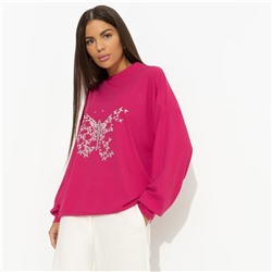 Свитшот в рубчик с вышивкой, Профессия – красавица