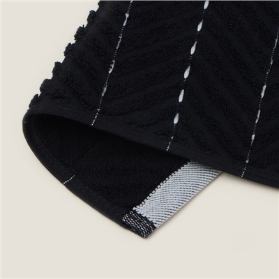 Коврик махровый SL HOME: Lines «Дарк Маре», 50×70 см, хлопок 100%