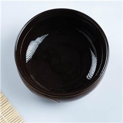 Тарелка глубокая Борисовская керамика «Старина», 500 мл, 14×6 см, коричневая