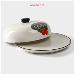 Блинница Доляна «Гурман», d=23 см, доломит, белая