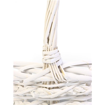 Корзина плетёная для хранения Vara, с ручкой, белая, набор 3 шт.