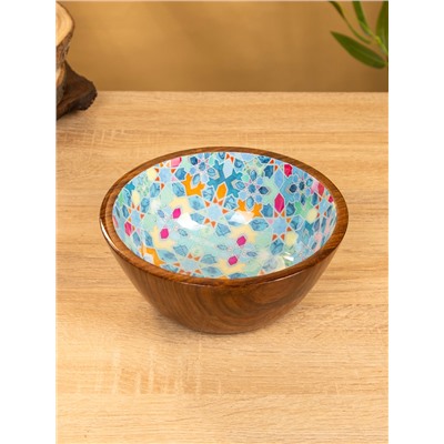 Чаша «Калейдоскоп», 18×18×8 см, дерево шишам