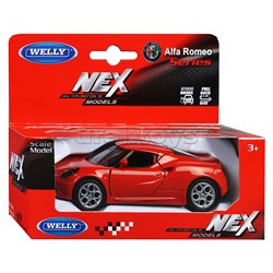 Машинка 1:38 Alfa Romeo 4C, пруж. мех., цв. в асс.