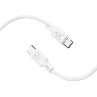 Кабель Type-C - Type-C Borofone BX113 Lenny PD 60W 100см 3A  (white)