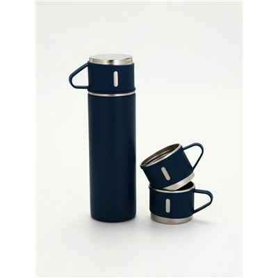 Подарочный набор туристический Never give up, термос 500 мл, кружка 3 шт.