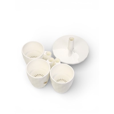 Кашпо для цветов многоярусное Ruby «Каскад», 3 шт., 1 л, белое