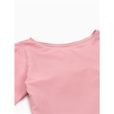 Купальник раздельный с длинными рукавами женский MINAKU, размер 42, розовый