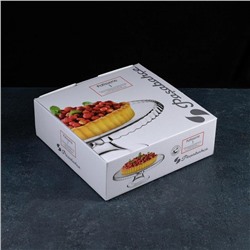 Подставка для торта Paşabahçe Patisserie, d=28 см, на ножке, стекло, прозрачная