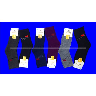 Ecosoks термоноски женские внутри махра "Love you" арт. 6124