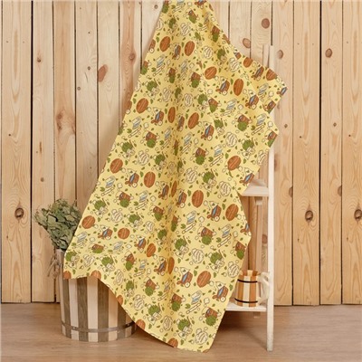 Полотенце для бани вафельное «Этель. С легким паром», 80×150 см, хлопок 100%