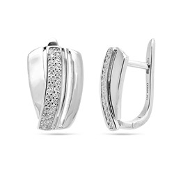 Серьги из серебра куб.циркон., МЦВА145