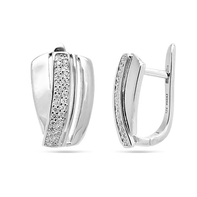 Серьги из серебра куб.циркон., МЦВА145
