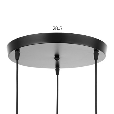 Светильник «Ласер» 3хЕ27 40 Вт черный 30×30×10-110 см