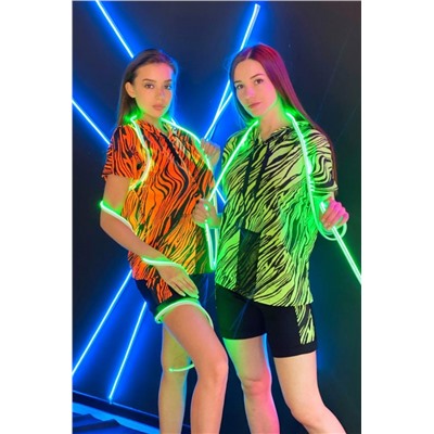 Шорты 8071 (Черный_салатовый)