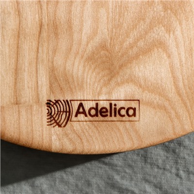 Доска разделочная для подачи и сервировки деревянная Adelica «Олимп», d=20×1,8 см, берёза